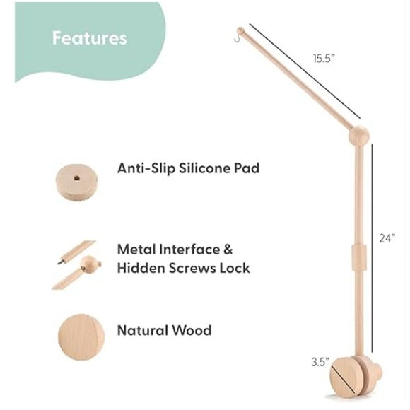 Charming Peanut Shell Woodland Animal Musical Mobile - Safari Serenity - Picture 4 of 8